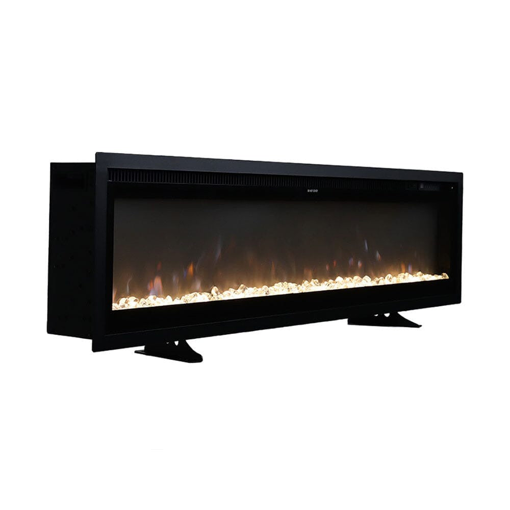 40/50/60 Inch Electric Fireplace 9 Colour LED Flame Effect Heater with Remote Control Freestanding Fireplaces Living and Home
