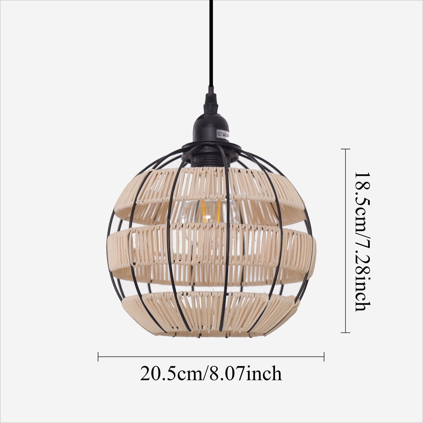 Lightsin Woven Sphere Pendant Light for Cozy Natural Elegance Lightsin UK