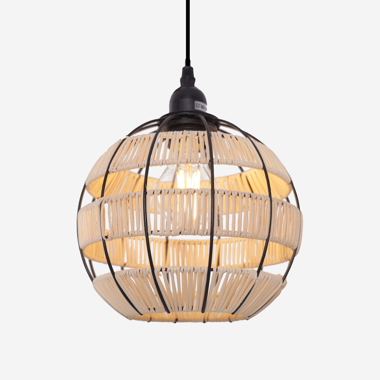 Lightsin Woven Sphere Pendant Light for Cozy Natural Elegance Lightsin UK