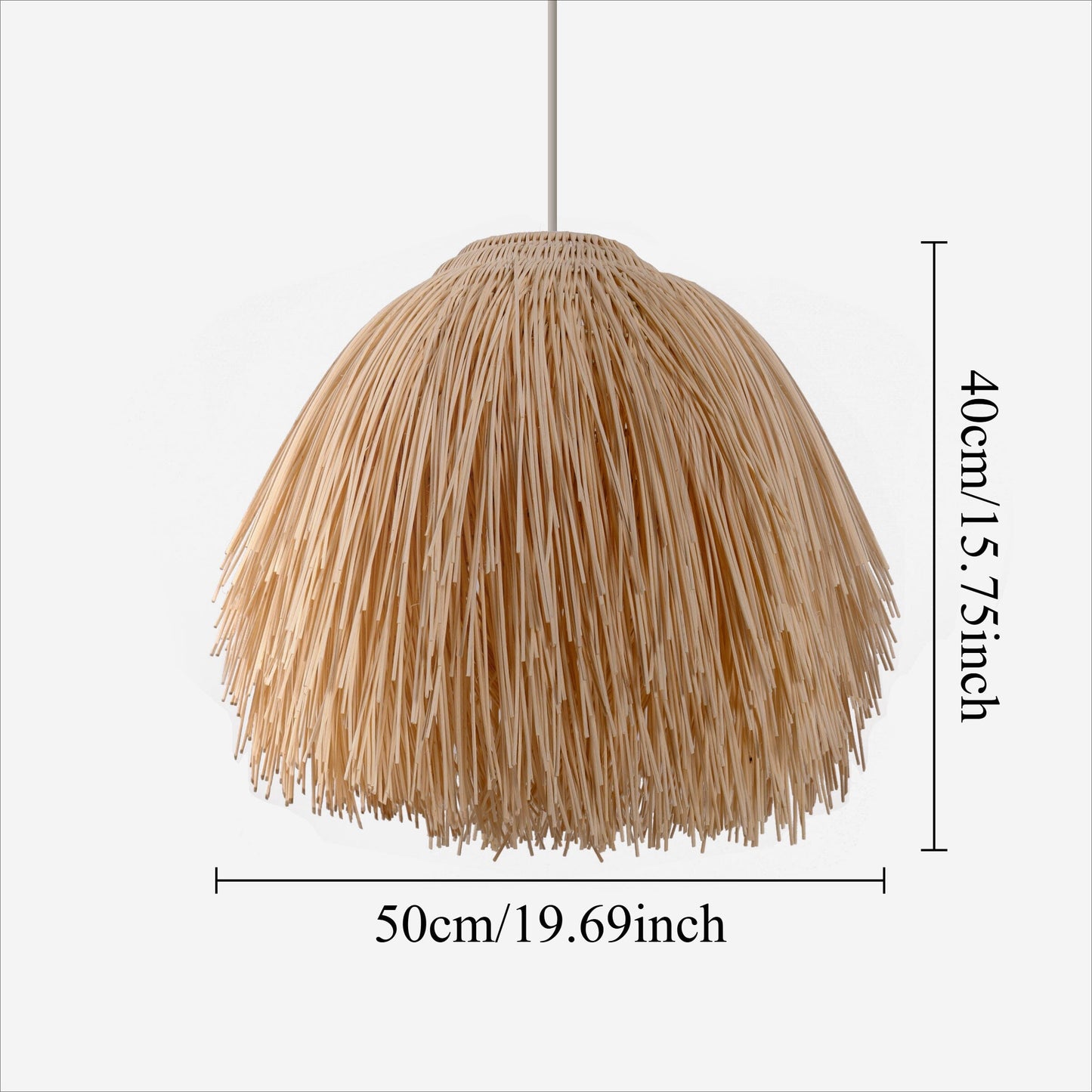 Lightsin Japanese Scarecrow Rattan Pendant Light Lightsin UK