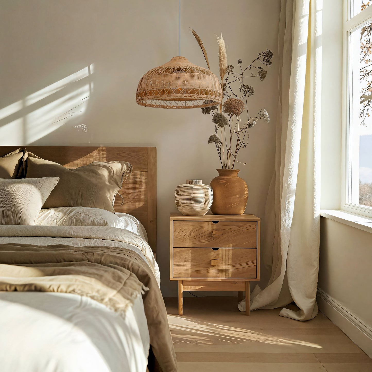 Lightsin Minimalist Bamboo Cone Ceiling Light Lightsin UK