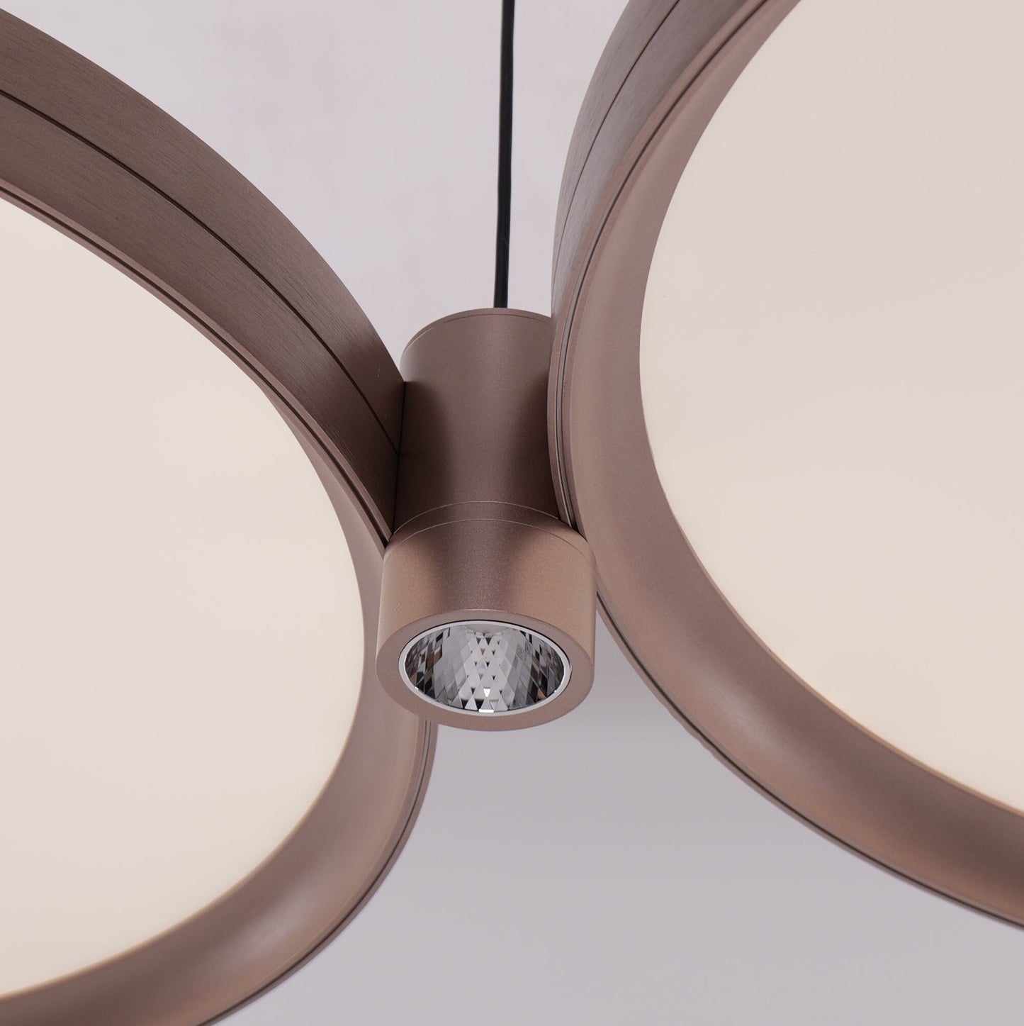 Lightsin Champagne Gold Triple-Ring Stepless Dimming Pendant Light Lightsin UK