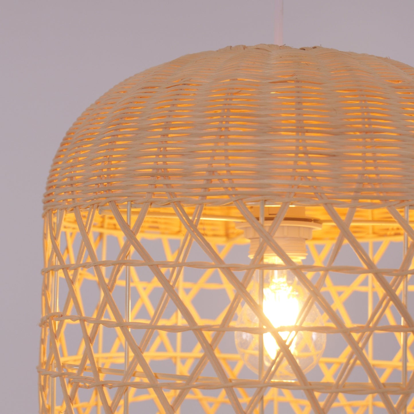 Lightsin Japanese Capsule-Shaped Rattan Pendant Light Lightsin UK