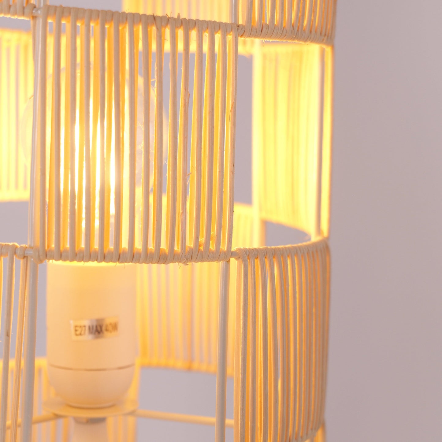 Lightsin Minimalist Square Hollow Rattan Floor Lamp Lightsin UK
