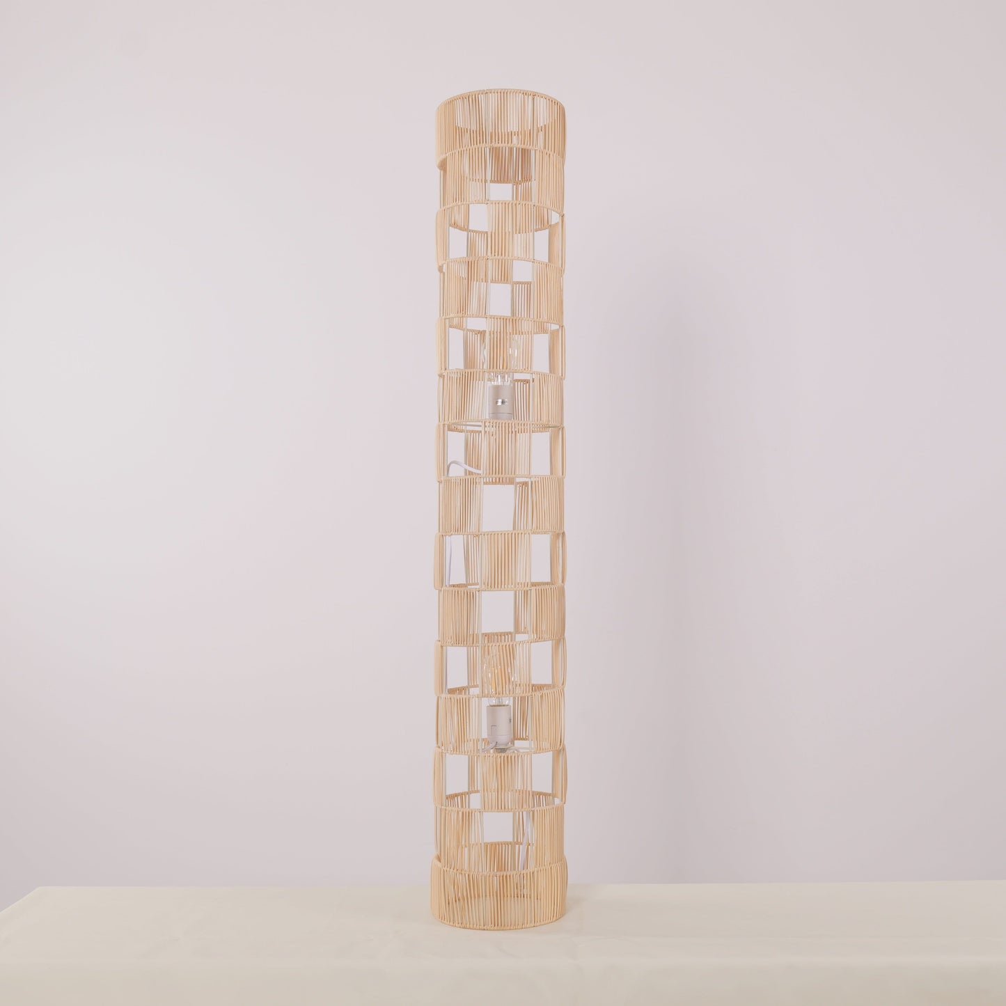 Lightsin Minimalist Square Hollow Rattan Floor Lamp Lightsin UK