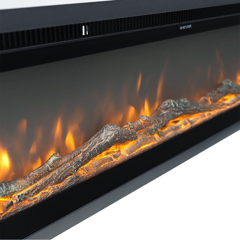 40/50/60 Inch Electric Fireplace 9 Colour LED Flame Effect Heater with Remote Control Freestanding Fireplaces Living and Home