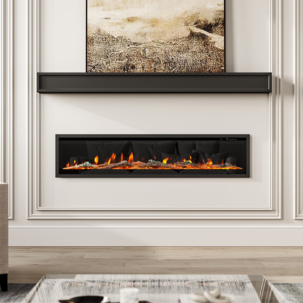 40/50/60/70/80 Inch Electric Fireplace 9 Colour LED Flame Effect Heater With Remote Control Freestanding Fireplaces Living and Home 60 Inches Version A