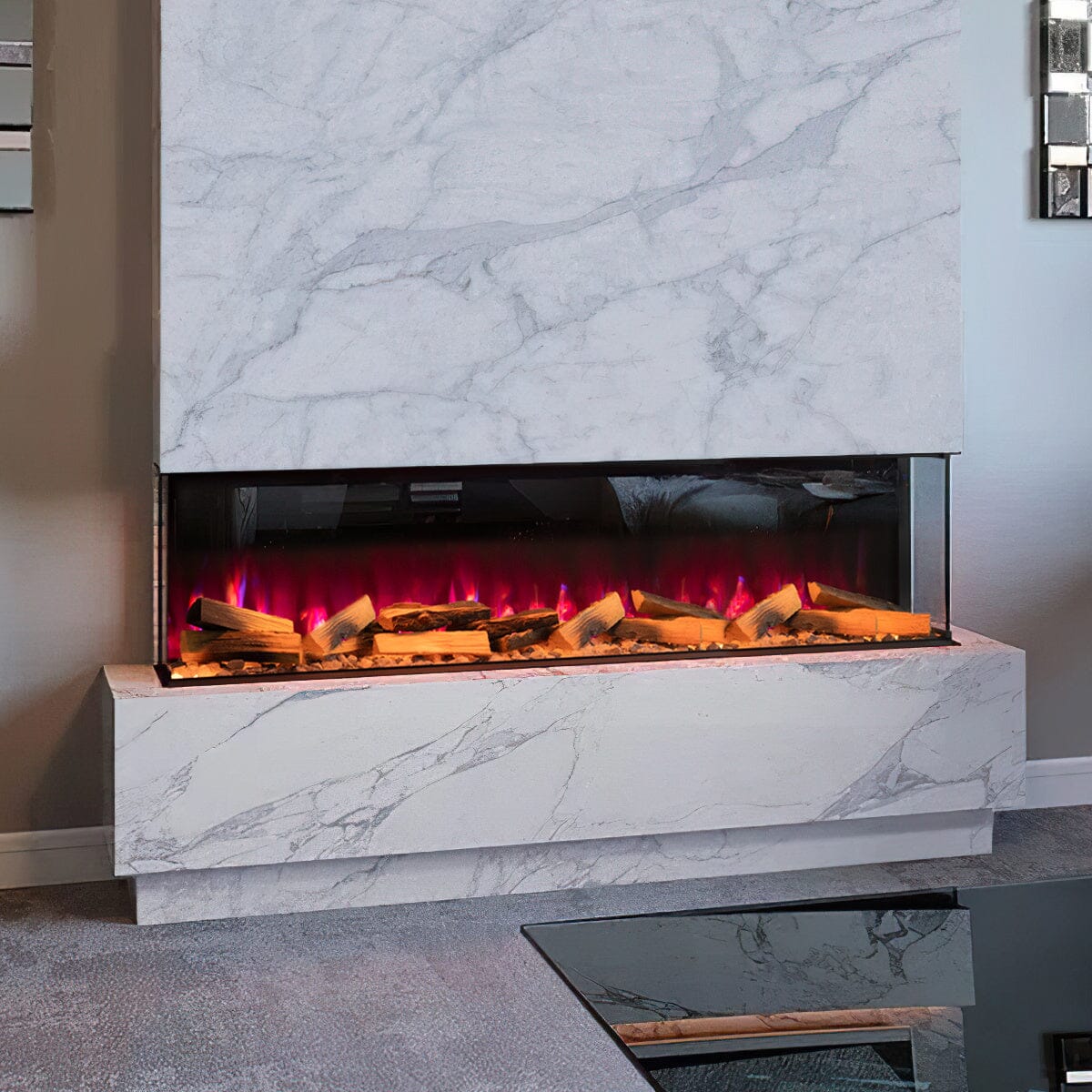 3-Sided Smart Electric Fireplace Living and Home