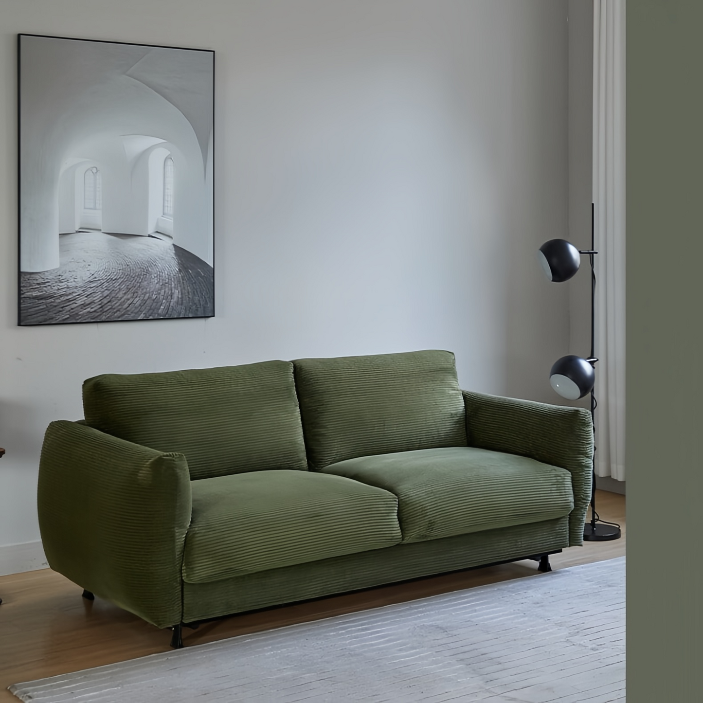 Cottonfy Small 2 Seater Sofa Bed Foldable Space Saving Sofa for UK Homes