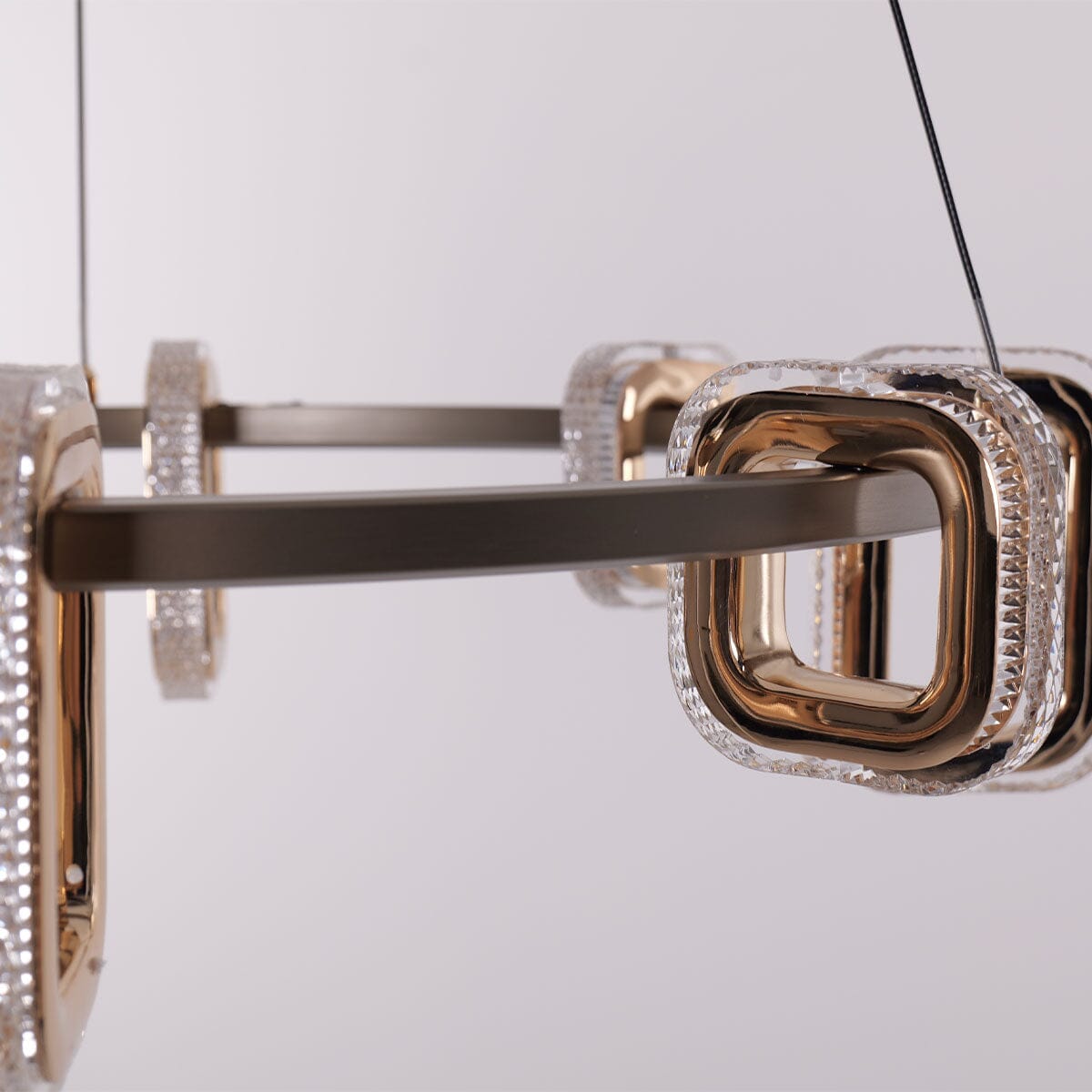 Lightsin Gold Geometric LED Pendant Light with Acrylic Accents Lightsin UK