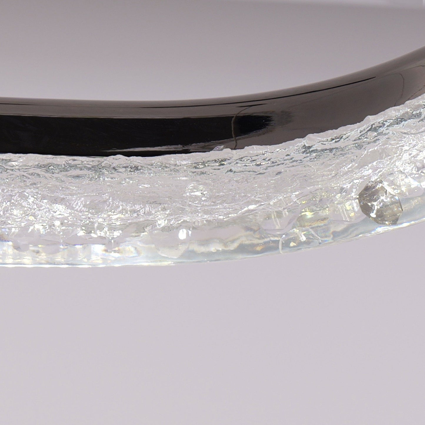 Lightsin Sleek Pearl Black LED Resin Oval Pendant Light Modern Chandelier Lighting Lightsin UK