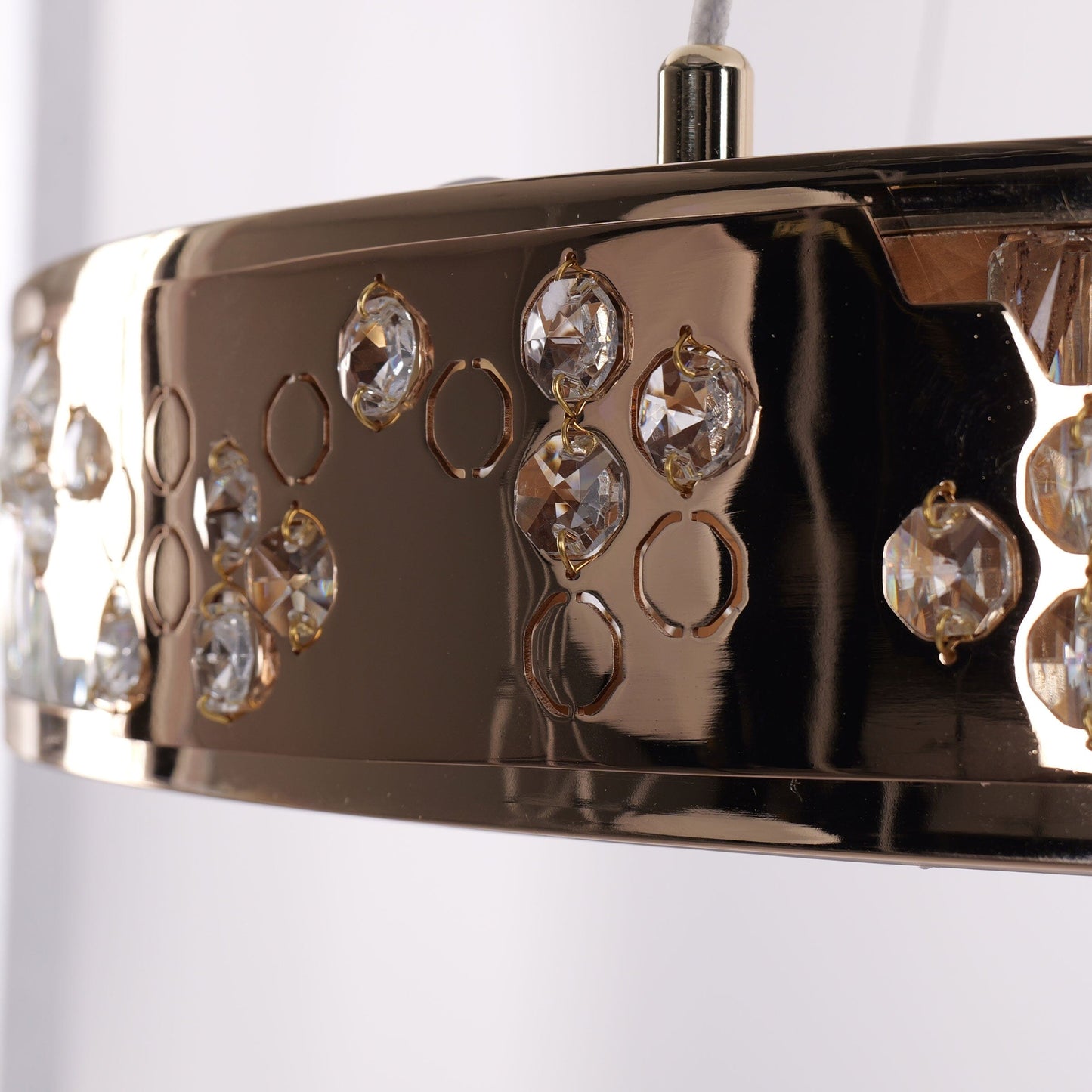 Lightsin Luxurious Gold Crystal LED Halo Pendant Light Lightsin UK