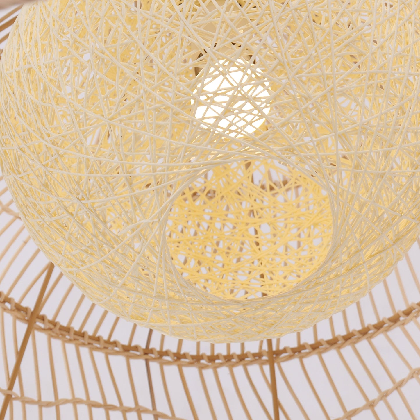 Lightsin Rattan Art Pendant Light Hanging Decor Rustic Style(Version A) Lightsin UK