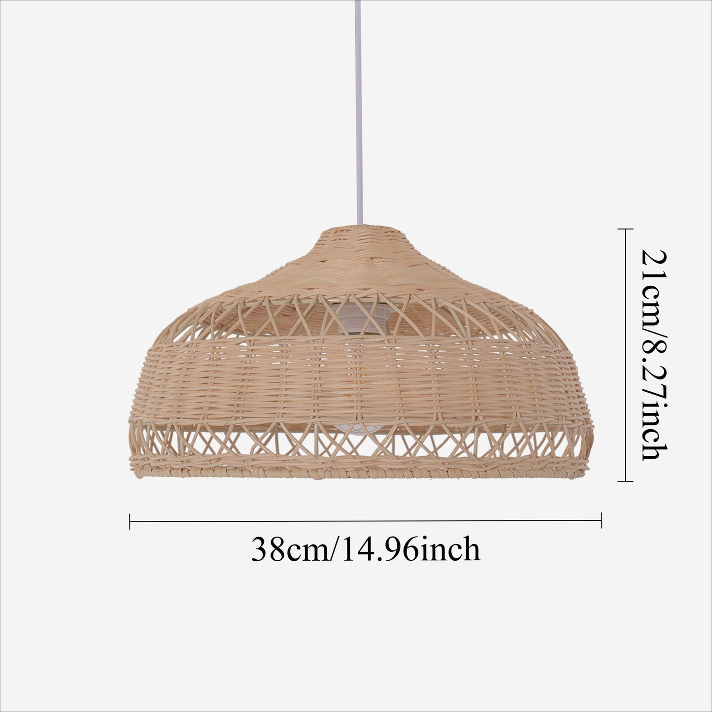 Lightsin Minimalist Bamboo Cone Ceiling Light Lightsin UK