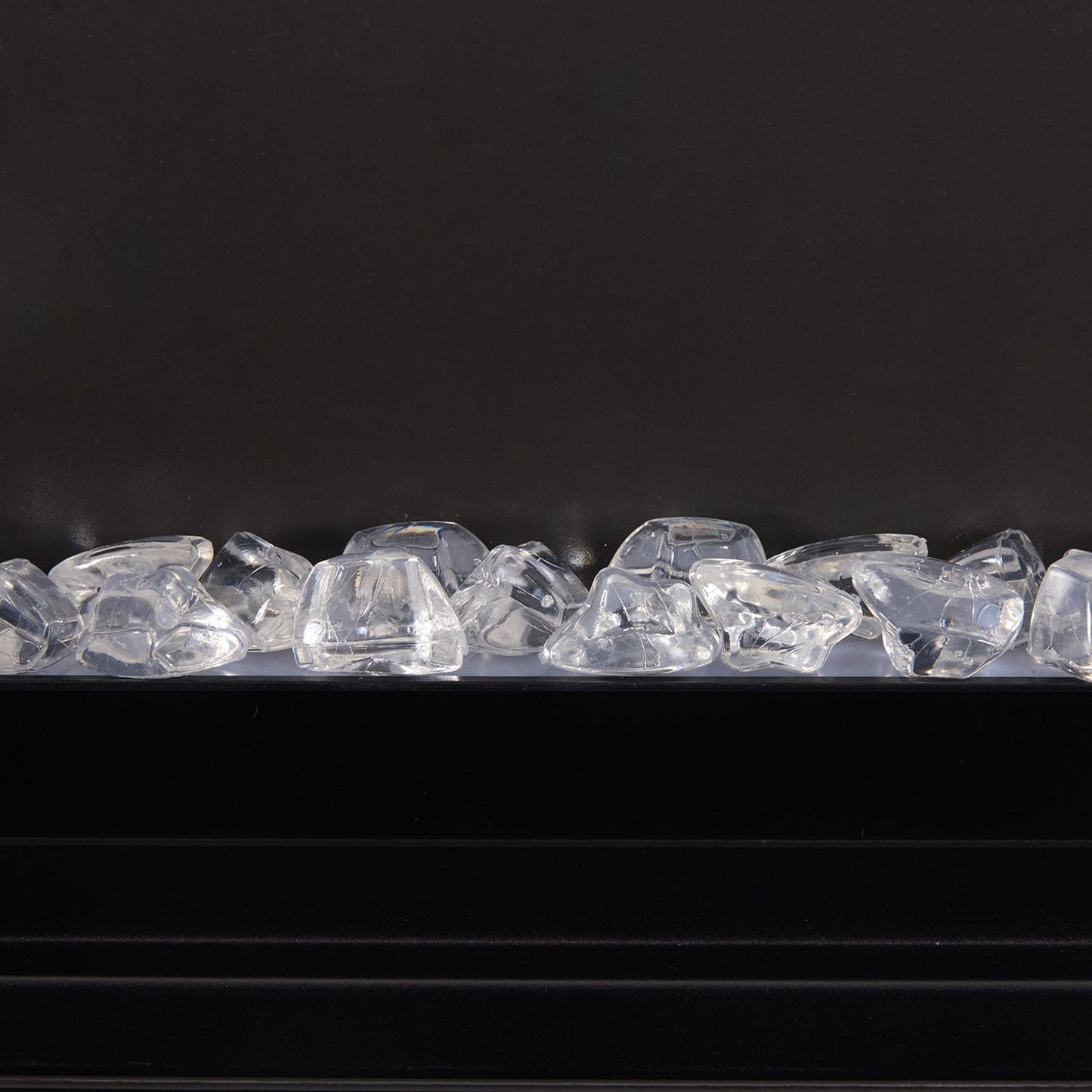 Smallbee 40/50/60inch Black Wall Mounted & Recessed Electric Fireplace with Adjustable Flame & Brightness