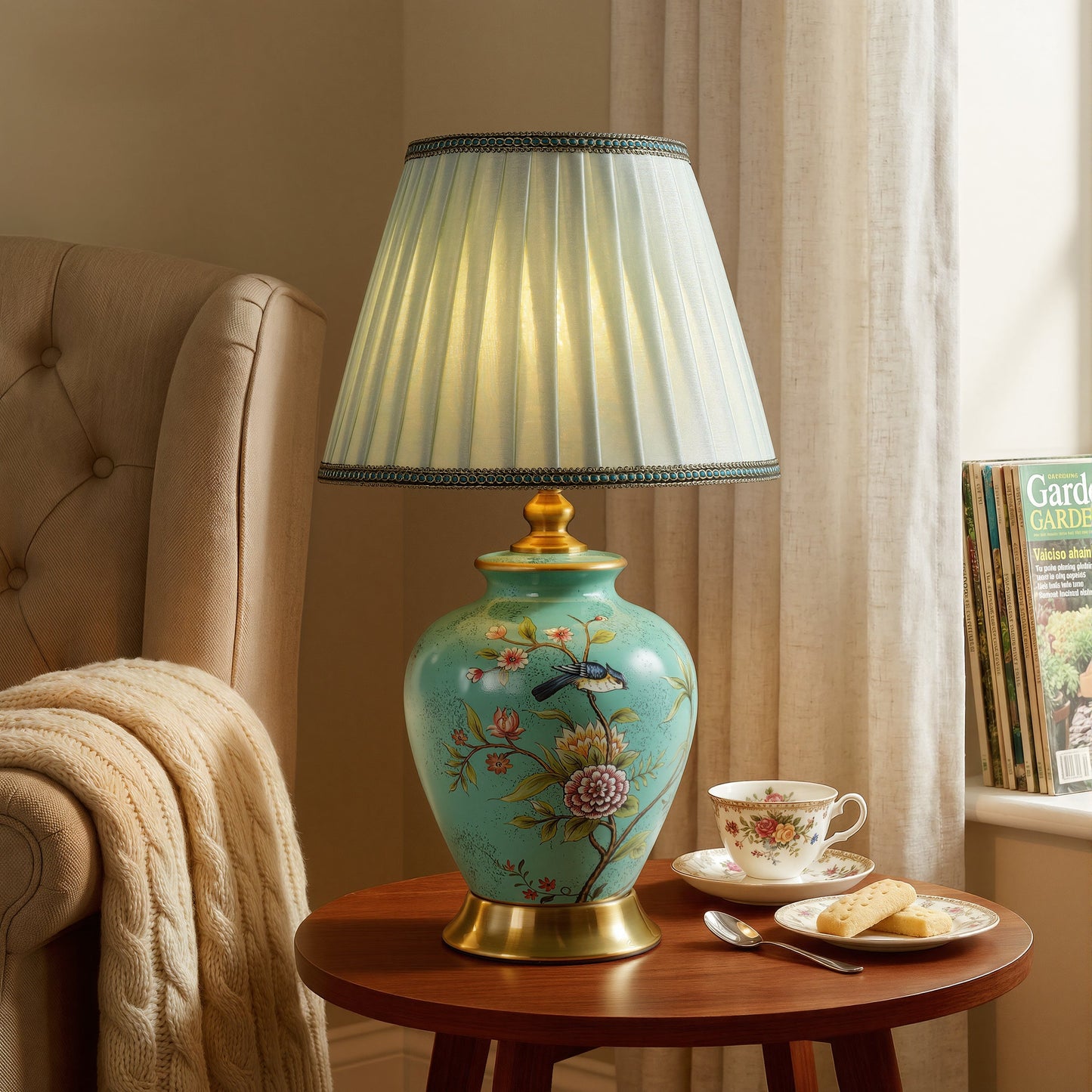 Lightsin Chinoiserie Hand-Painted Ceramic Table Lamp Collection