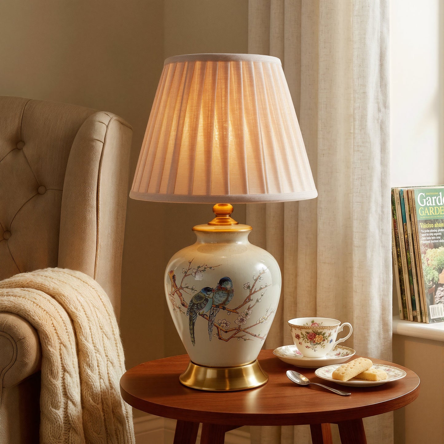 Lightsin Chinoiserie Hand-Painted Ceramic Table Lamp Collection
