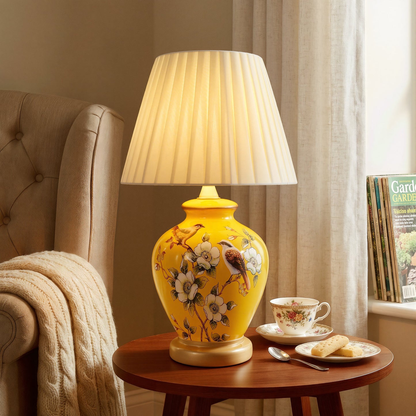 Lightsin Chinoiserie Hand-Painted Ceramic Table Lamp Collection