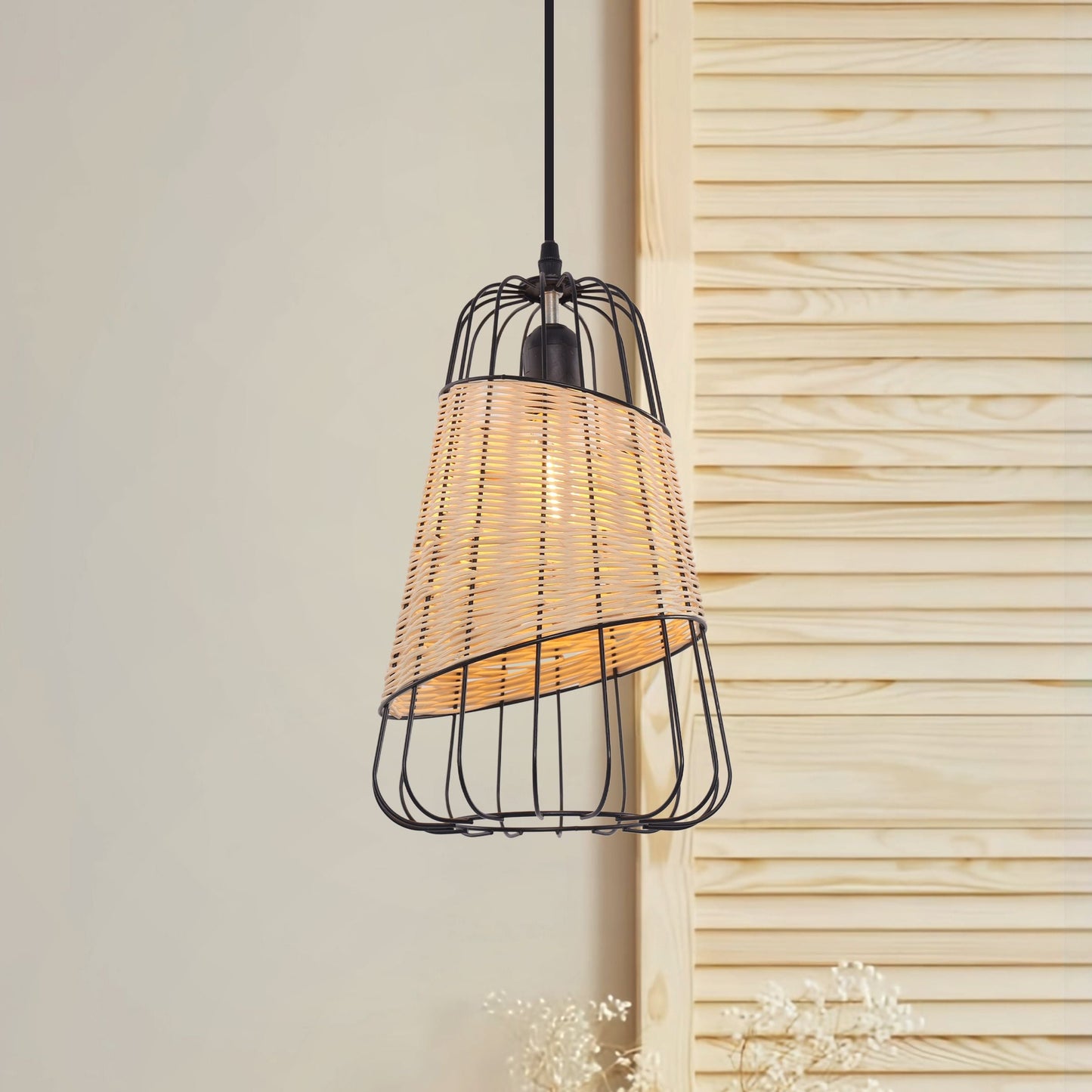 Lightsin Lantern-Inspired Rattan Ceiling Light for Cozy Natural Elegance Lightsin UK