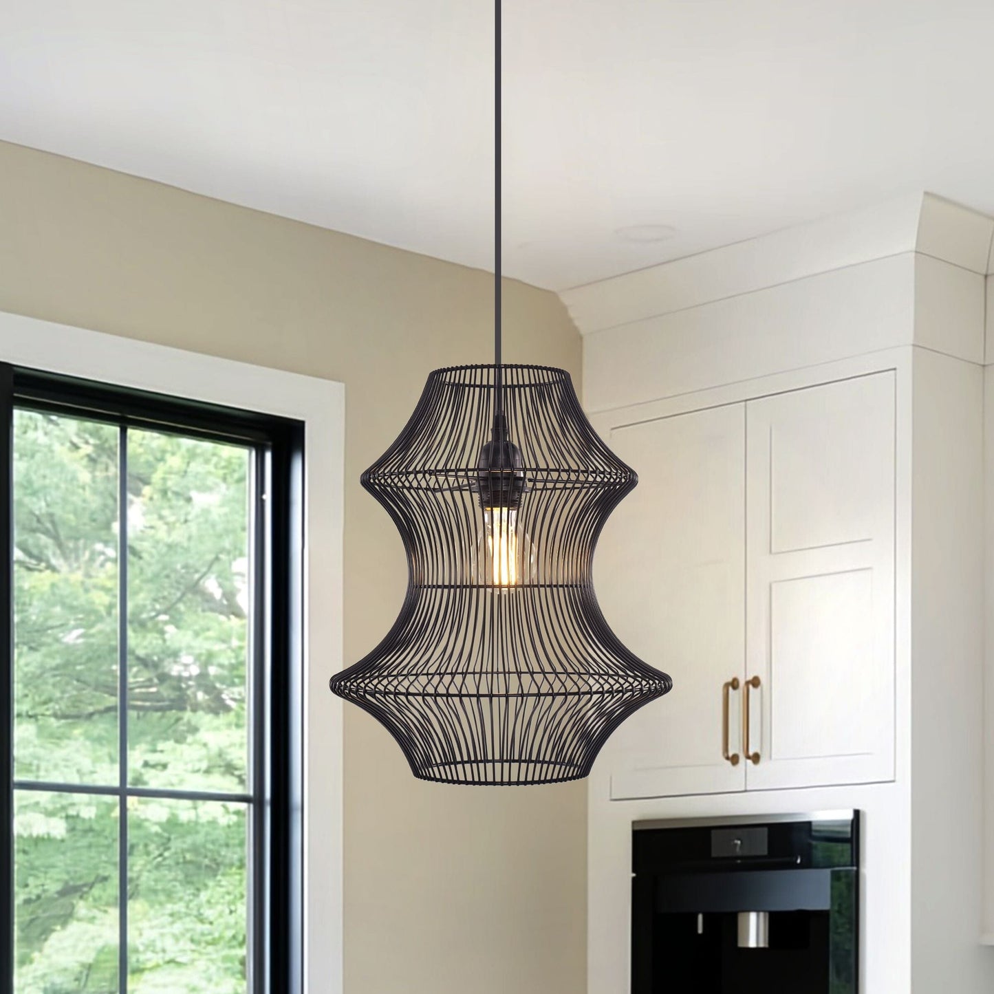 Lightsin Industrial Black Iron Pendant Light with Hourglass Shape (100% off) Lightsin UK 1 Unit