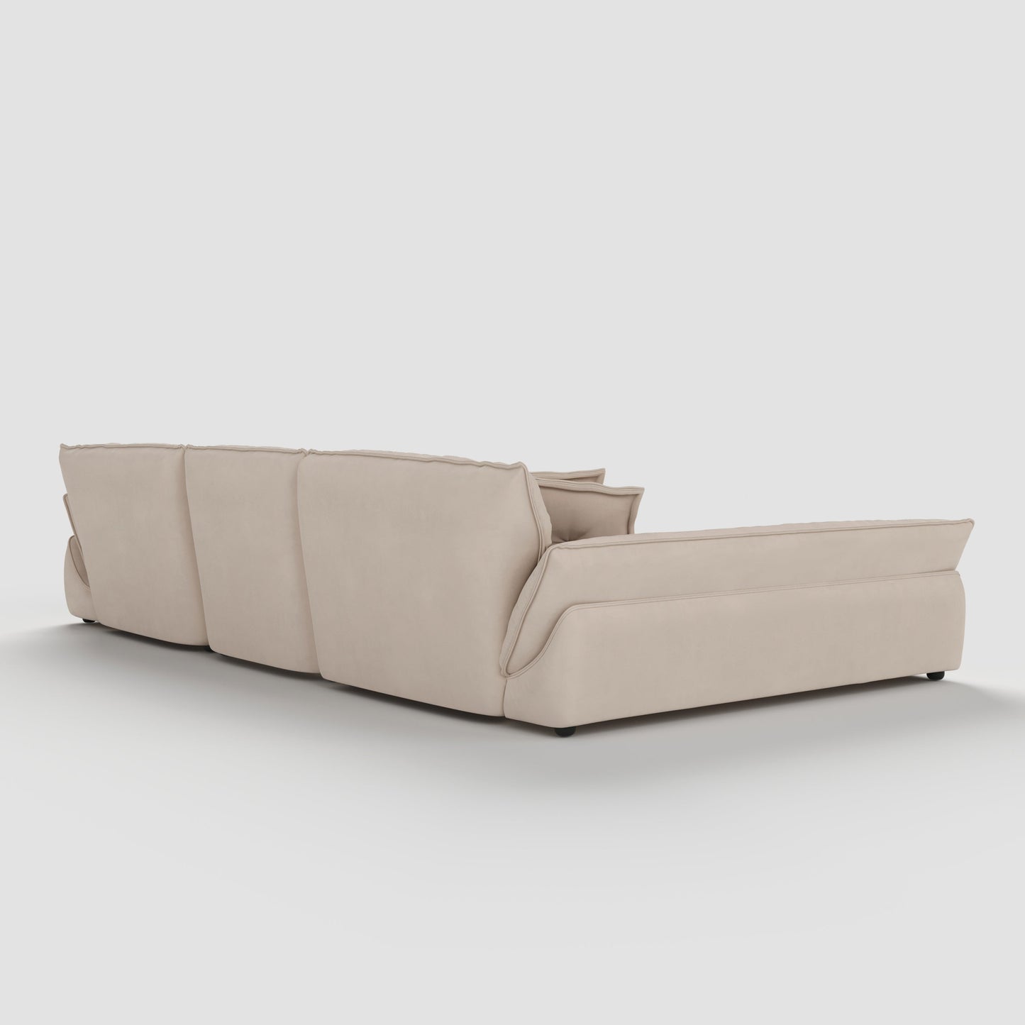 Cottonfy Cat-Scratch Resistant Fabric Elephant Ears Style Corner Sofa