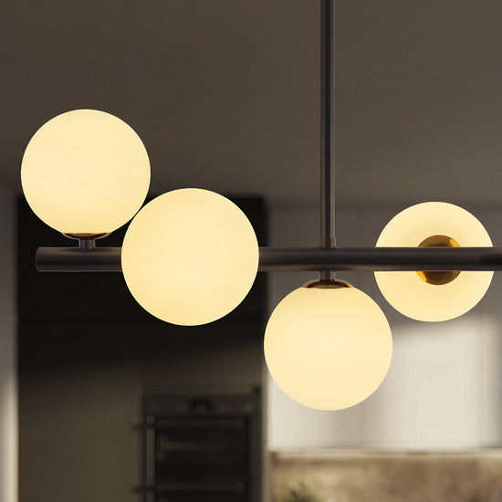 Cumulus - Modern Metal Chandelier with LED White Shade