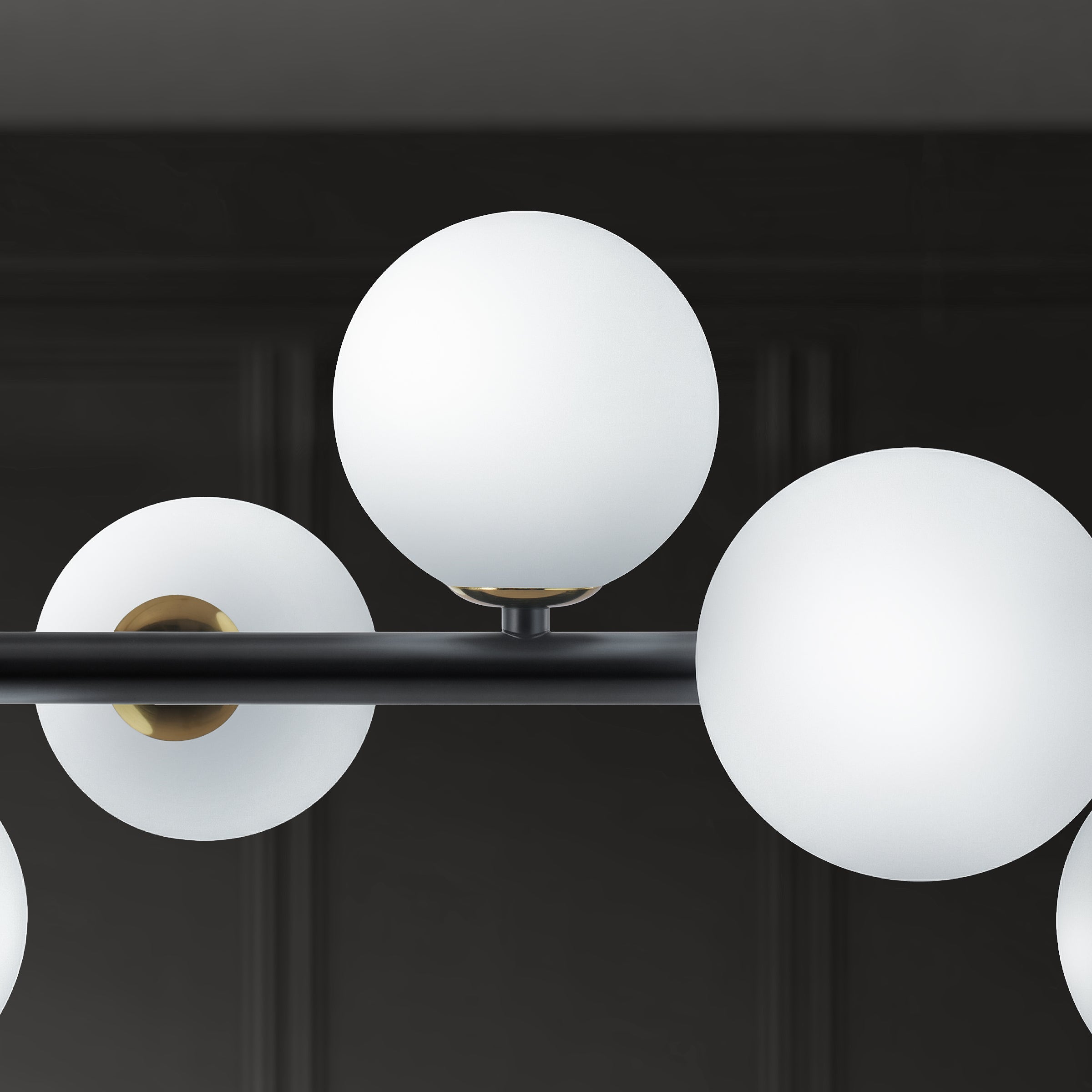 Cumulus - Modern Metal Chandelier with LED White Shade