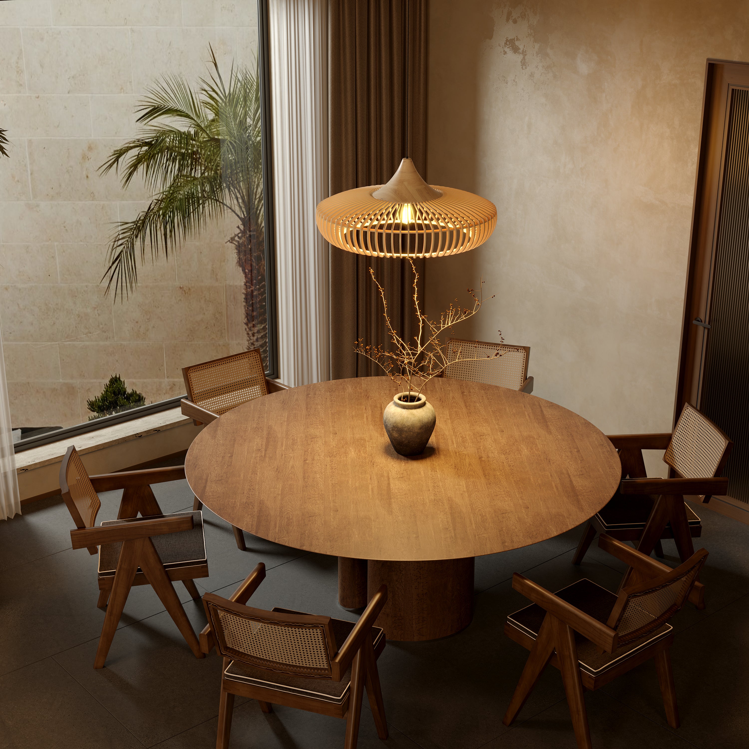 Shadome-Handcrafted Wooden Kitchen Pendant Light Fixtures
