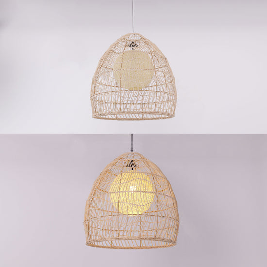Lightsin Rattan Art Pendant Light Hanging Decor Rustic Style(Version A) Lightsin UK 