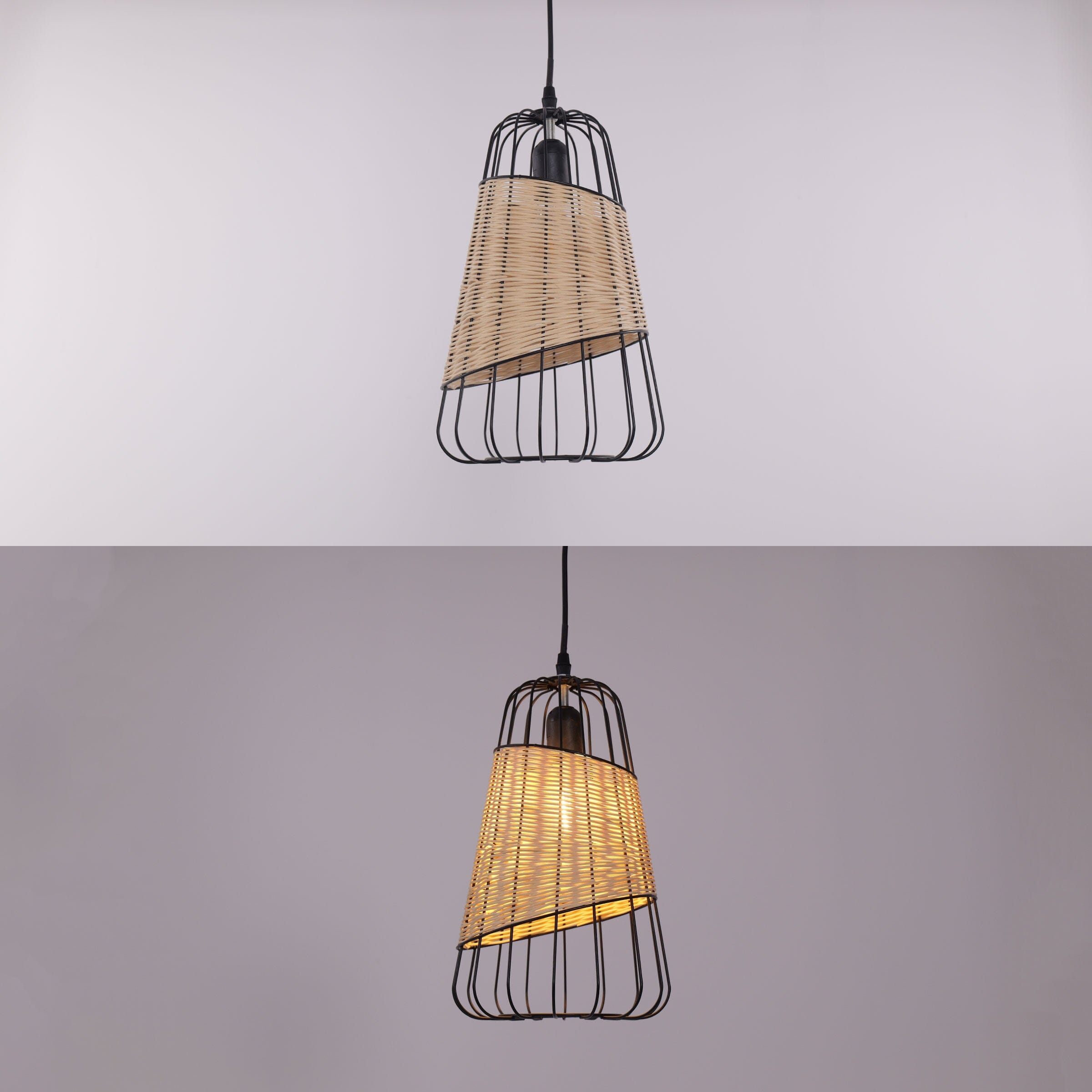Lightsin Lantern-Inspired Rattan Ceiling Light for Cozy Natural Elegance Lightsin UK 