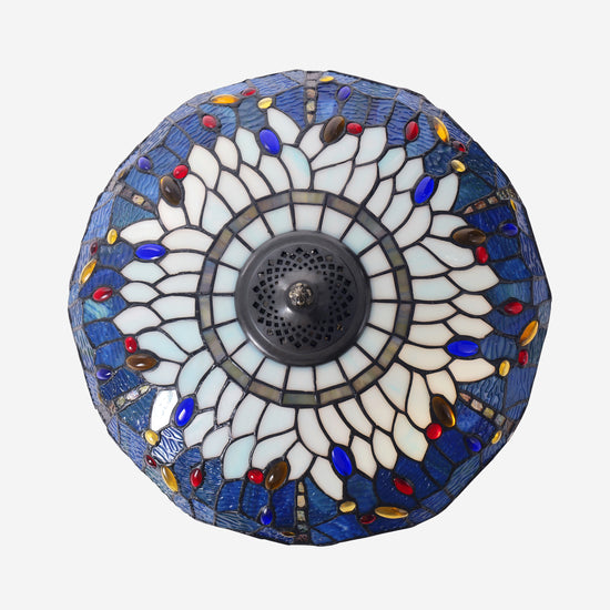 Tiffany Table Lamp | Handcrafted Stained Glass Dragonfly Series