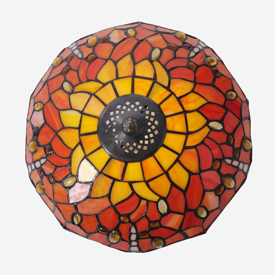 Tiffany Table Lamp | Handcrafted Stained Glass Dragonfly Series