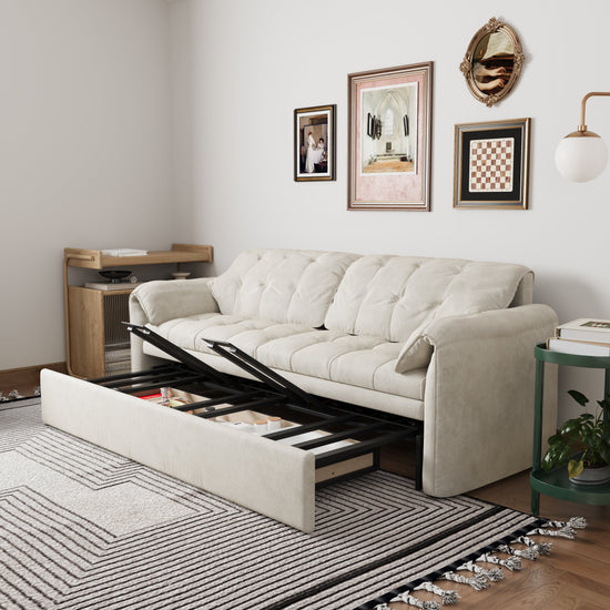 Cloud Elephant Ears Folding Corner Sofa Bed with Storage