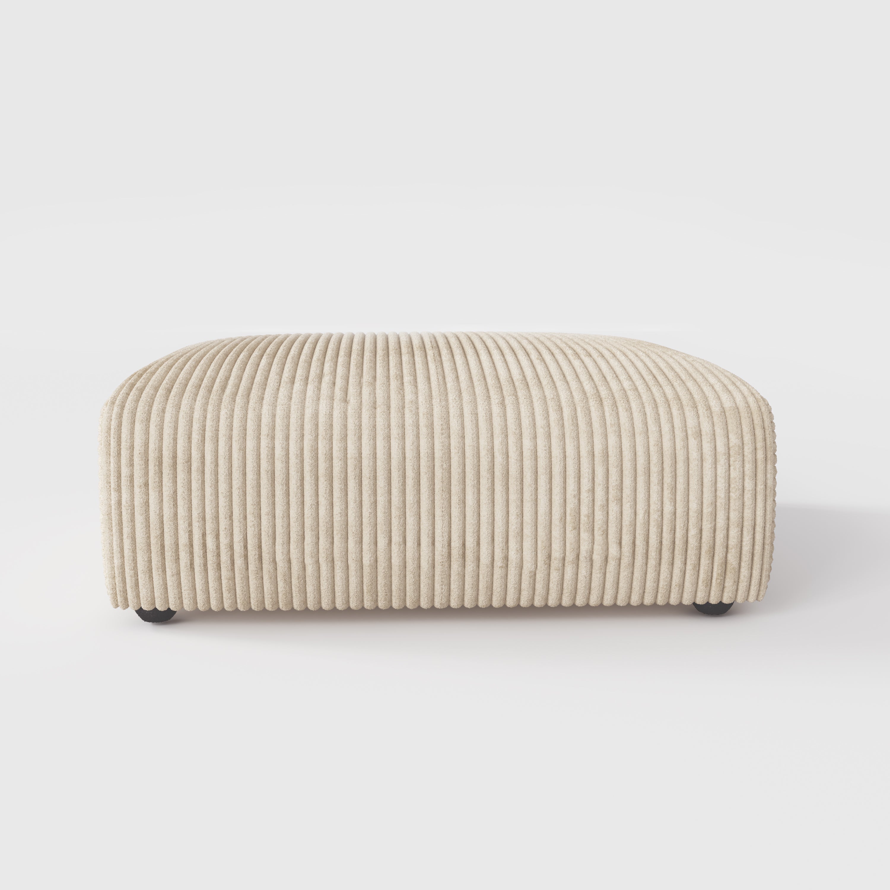 Corduroy Modular Wide Seat Chaise Sofa Block