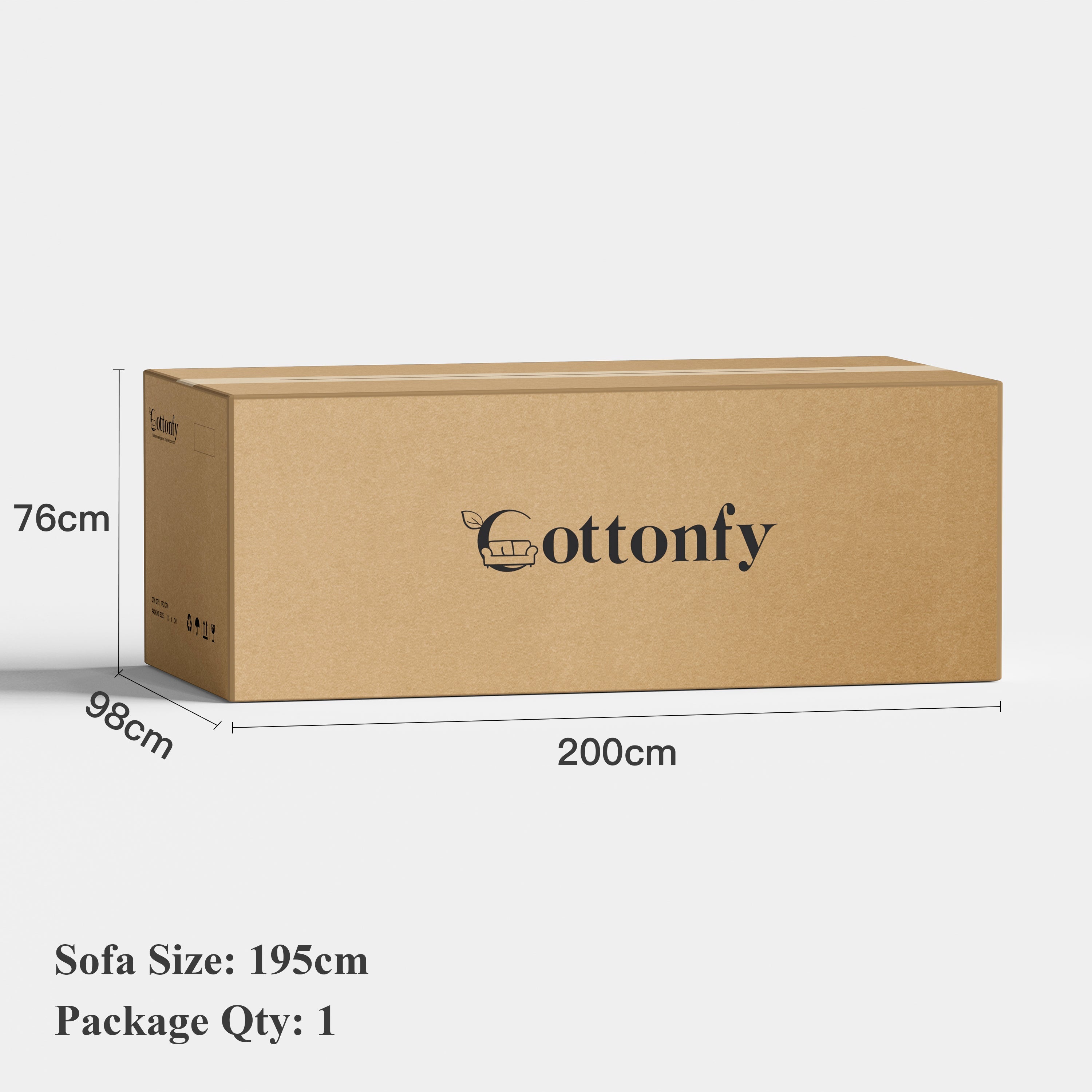 Cottonfy Creamy Tofu Block Pullout Sofa Bed with Storage