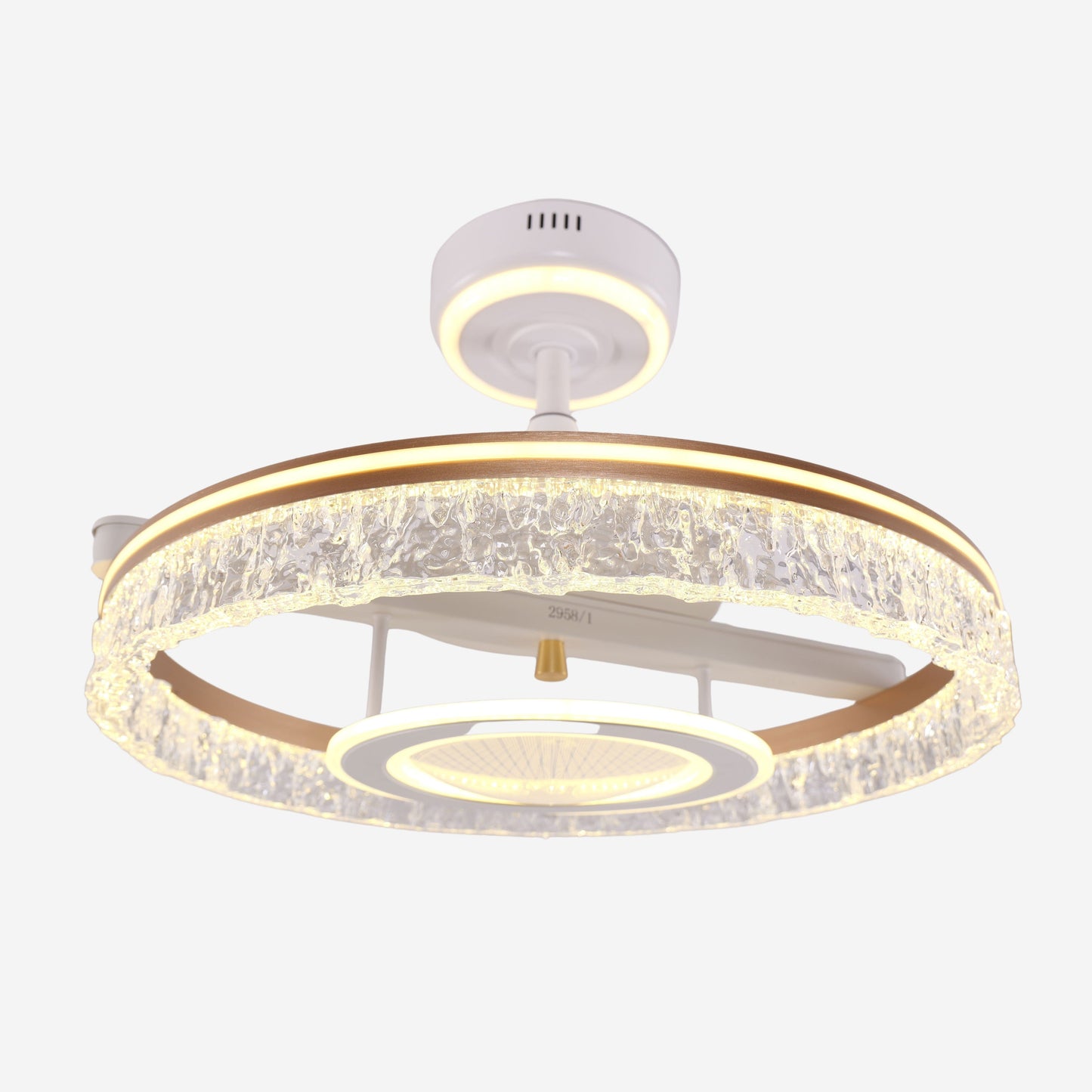 Lightsin Whisper Quiet Reversible Ceiling Fan with Light Acrylic and Metal Fan Ceiling Light Fixture Lightsin UK 