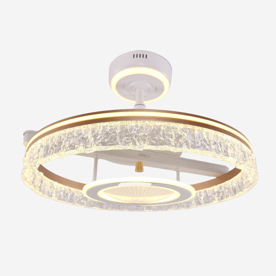 Lightsin Whisper Quiet Reversible Ceiling Fan with Light Acrylic and Metal Fan Ceiling Light Fixture Lightsin UK 