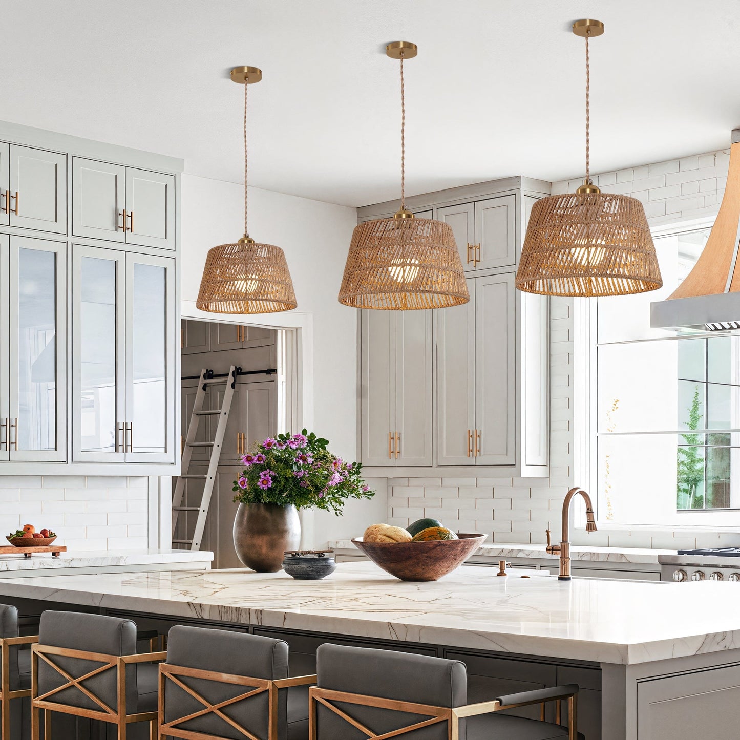 Lightsin Handcrafted Warm Rustic Paper Rope Pendant Light Lightsin UK 