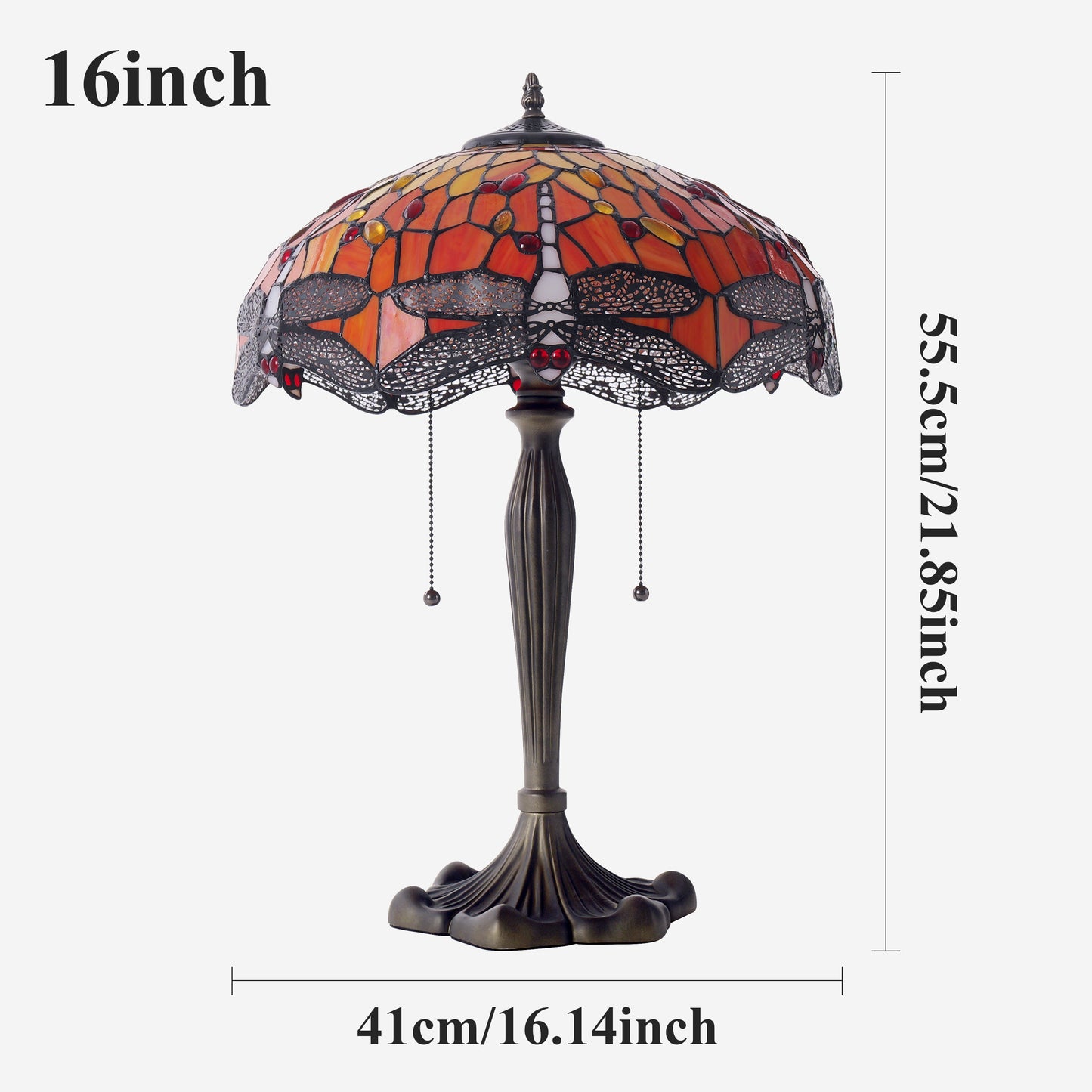 Tiffany Table Lamp | Handcrafted Stained Glass Dragonfly Series