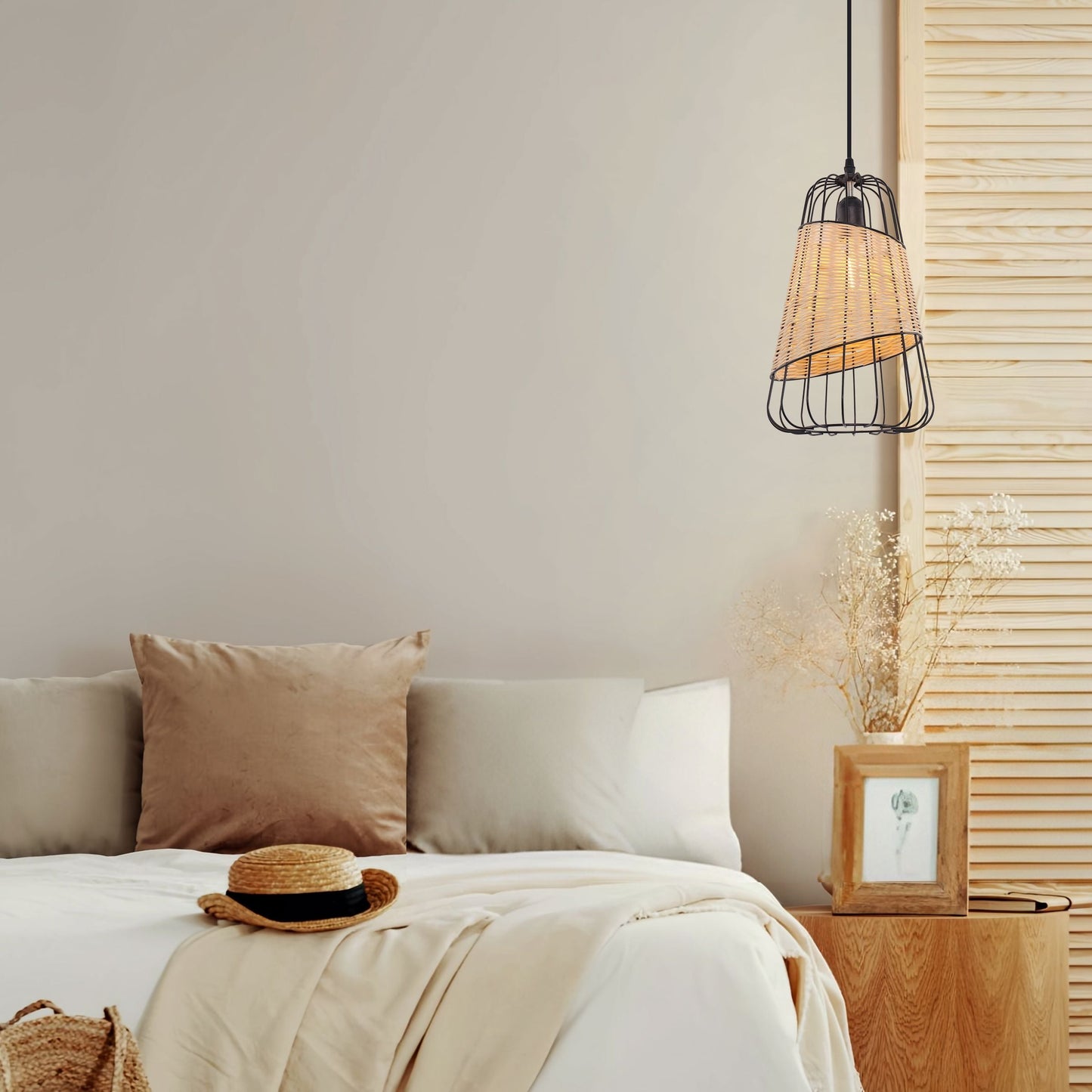Lightsin Lantern-Inspired Rattan Ceiling Light for Cozy Natural Elegance Lightsin UK 