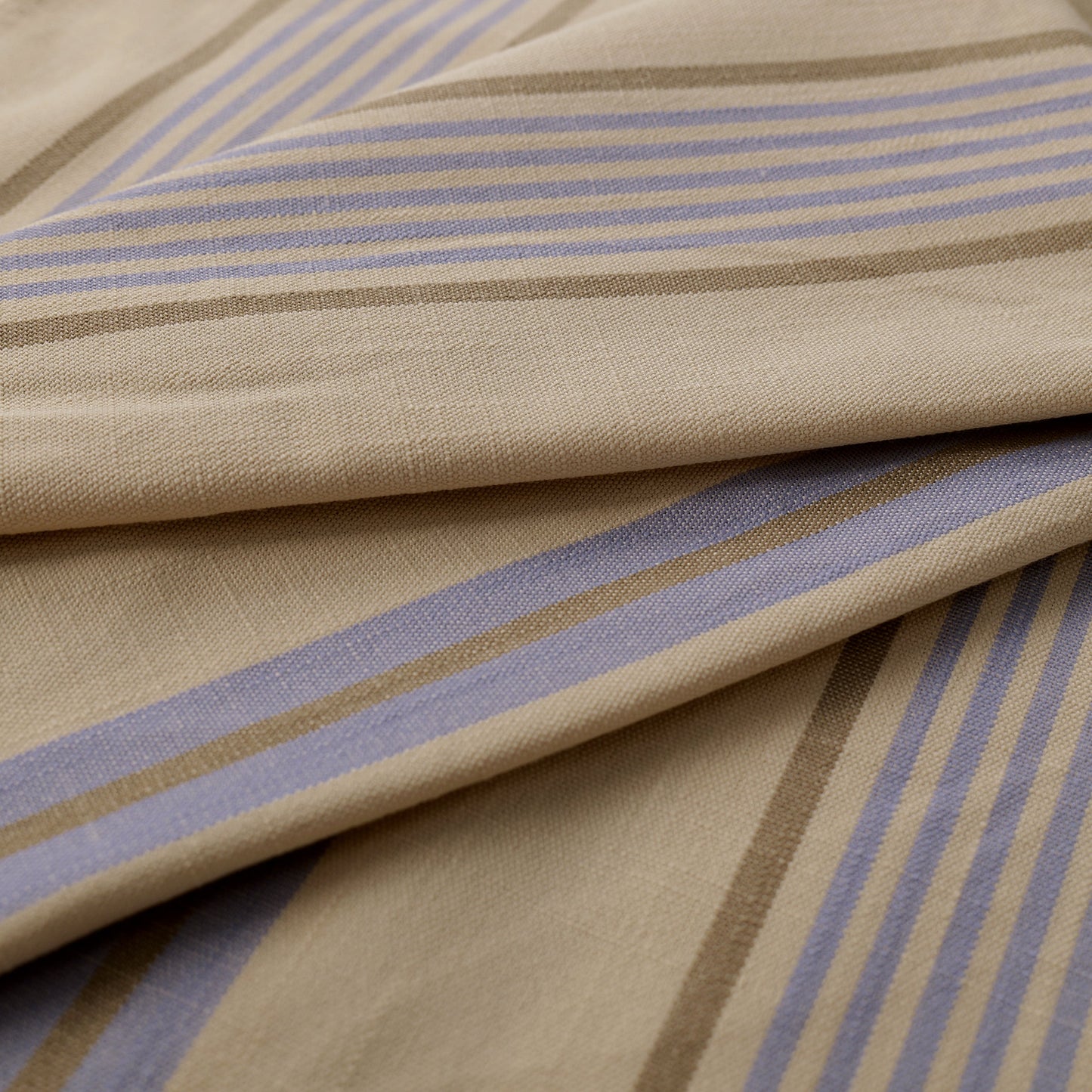 Mid-weight Bar Stripe Fabric Cotton, Misty Blue, AR460041