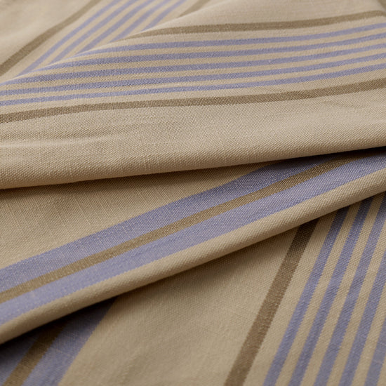 Mid-weight Bar Stripe Fabric Cotton, Misty Blue, AR460041