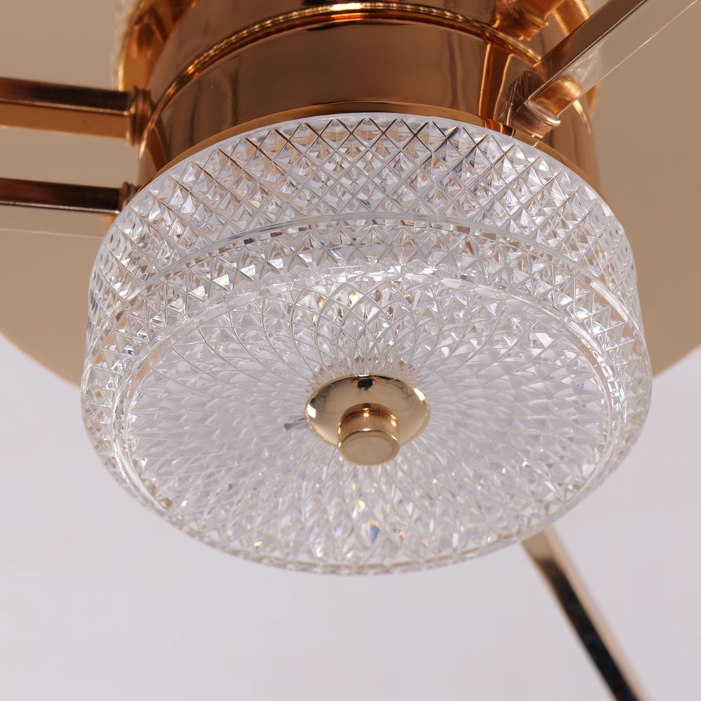 Lightsin Elegant Gold Silent Ceiling Fan Lamp with Crystal Accent Lightsin UK 