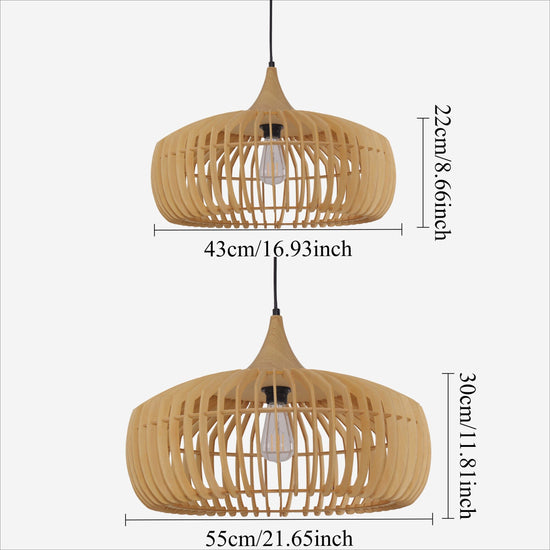 Lightsin Handcrafted Wood Pendant Light for Kitchen Island and Modern Interiors Lightsin UK 
