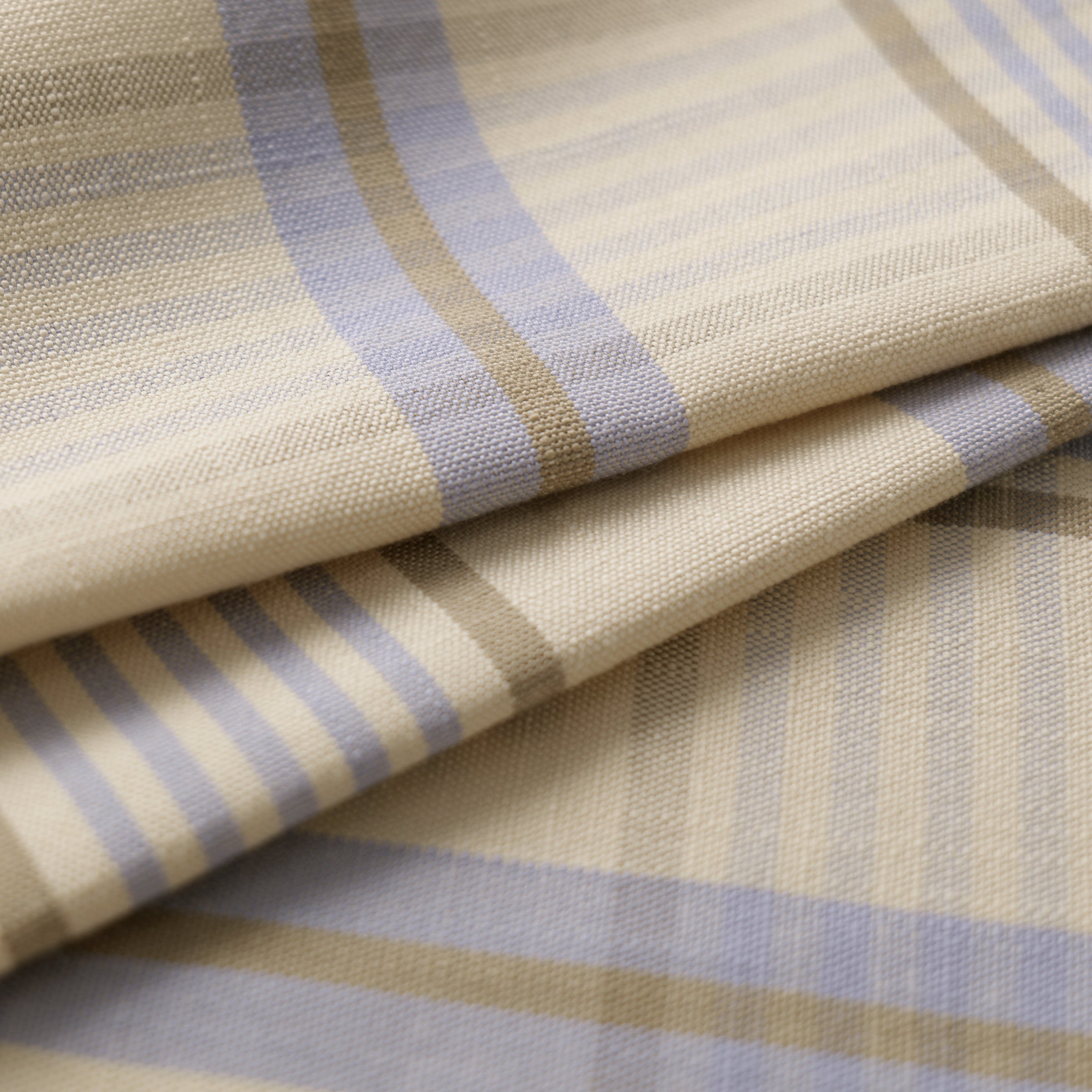 Mid-weight Balanced Plaid Fabric Cotton, Misty Blue, AR460043
