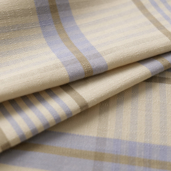 Mid-weight Balanced Plaid Fabric Cotton, Misty Blue, AR460043