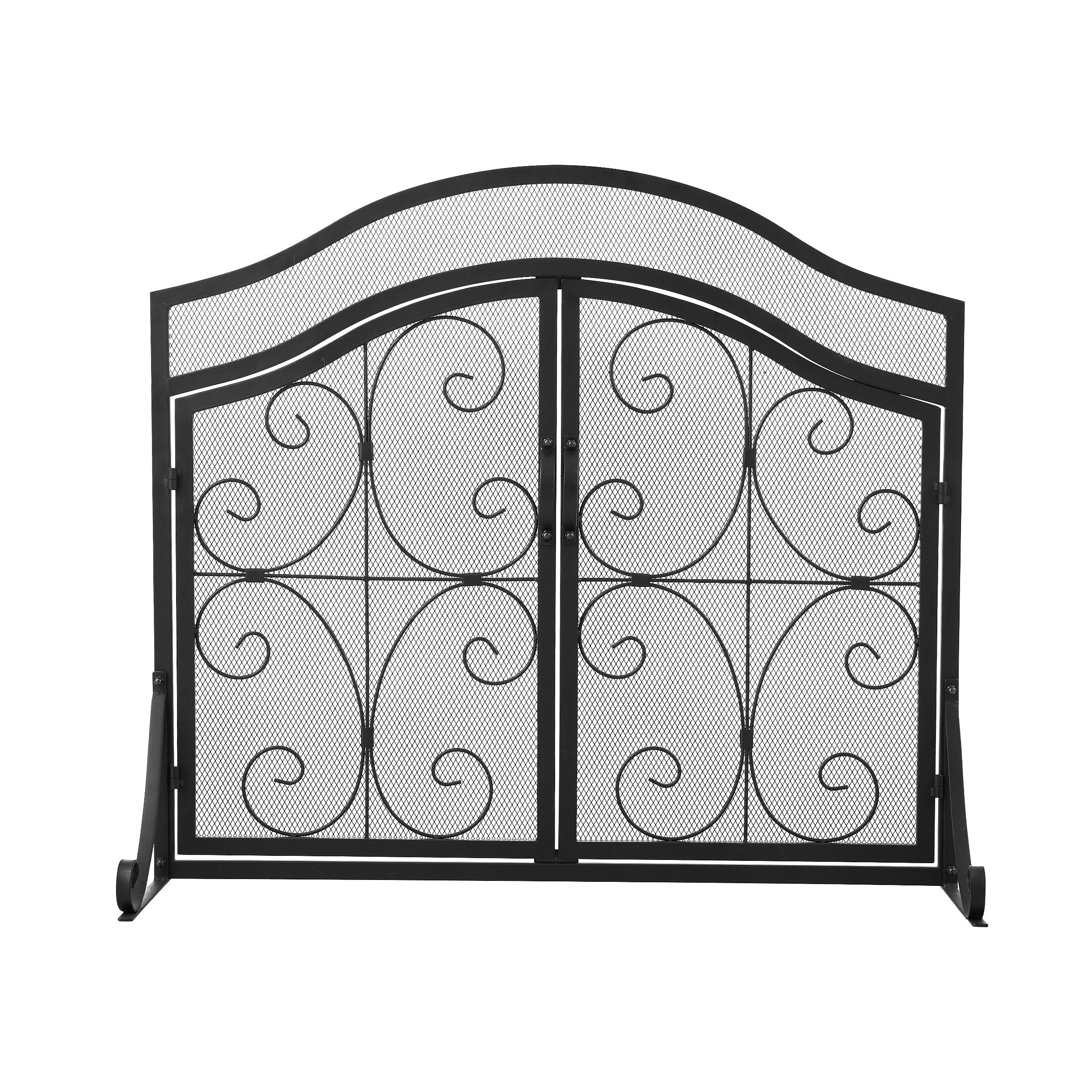 Smallbee Iron Fireplace Screen Black Powder Coated – 90x32x78.8cm