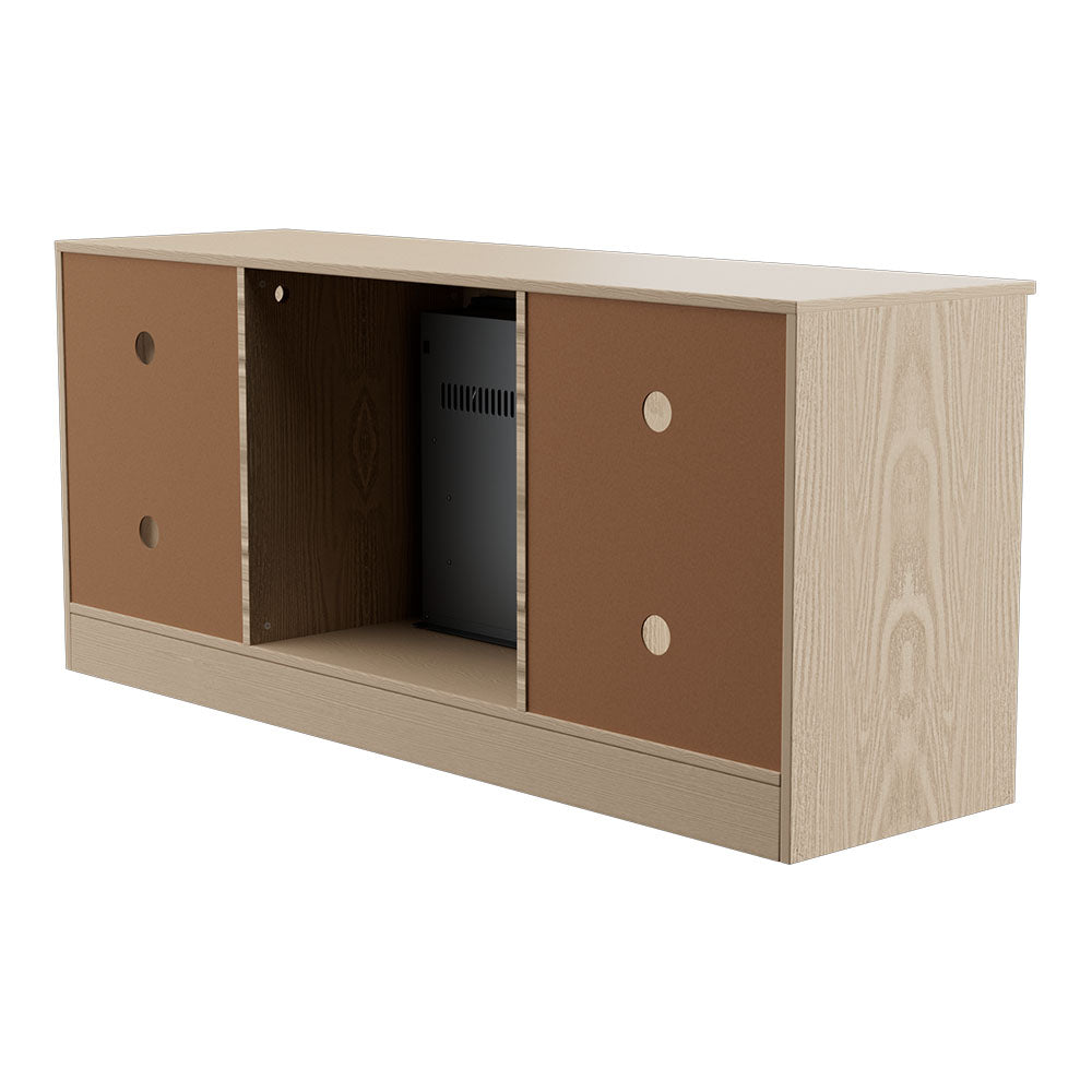 Smallbee Fireplace Cabinet with 18inch Electric Fire | Touchscreen-enabled, remote-controlled, timer-operated