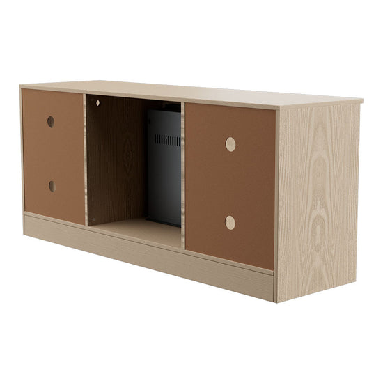 Smallbee Fireplace Cabinet with 18inch Electric Fire | Touchscreen-enabled, remote-controlled, timer-operated