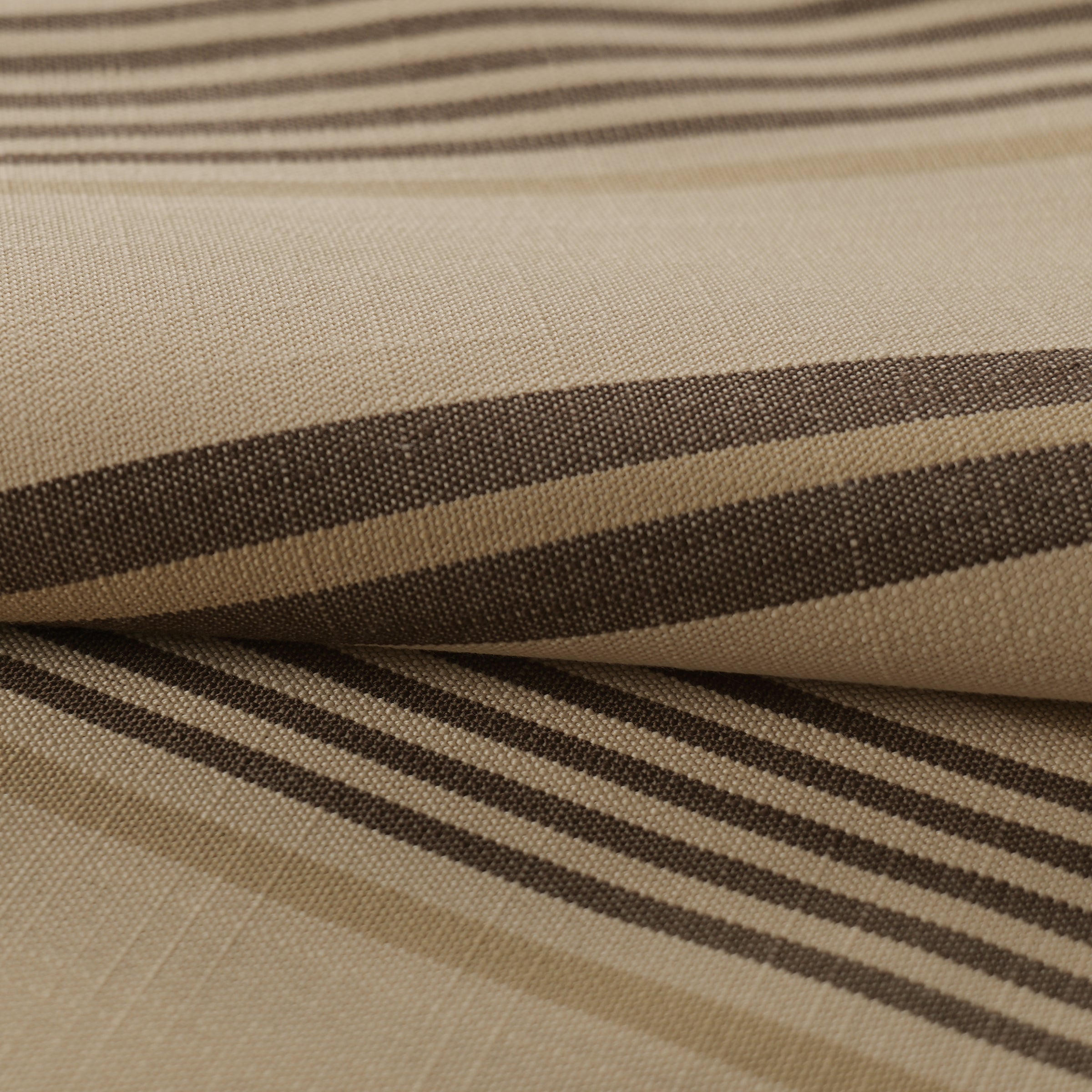 Mid-weight Bar Stripe Fabric Cotton, Taupe, AR460044